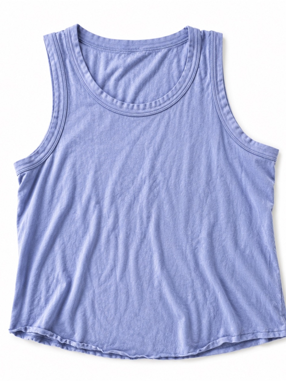 Madewell Lavender Sleeveless Tank Top XL Soft Basic Raw Hem